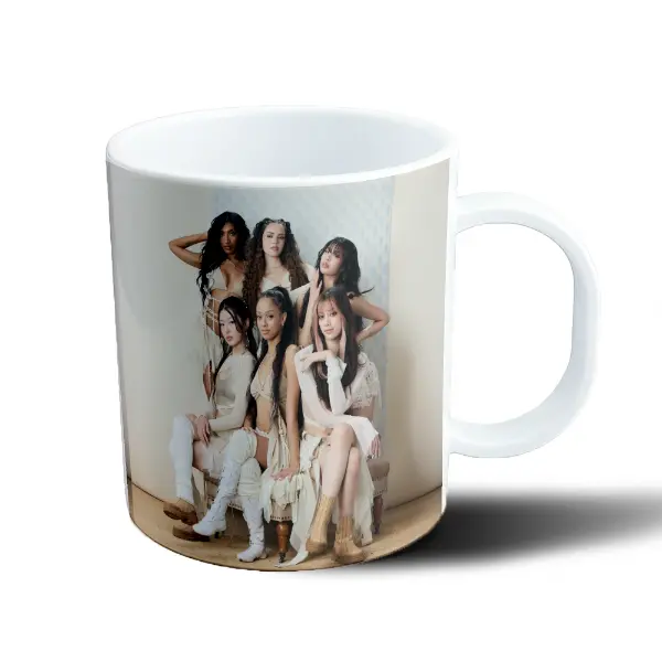 Taza de Plástico Katseye Grupo Foto Grupal