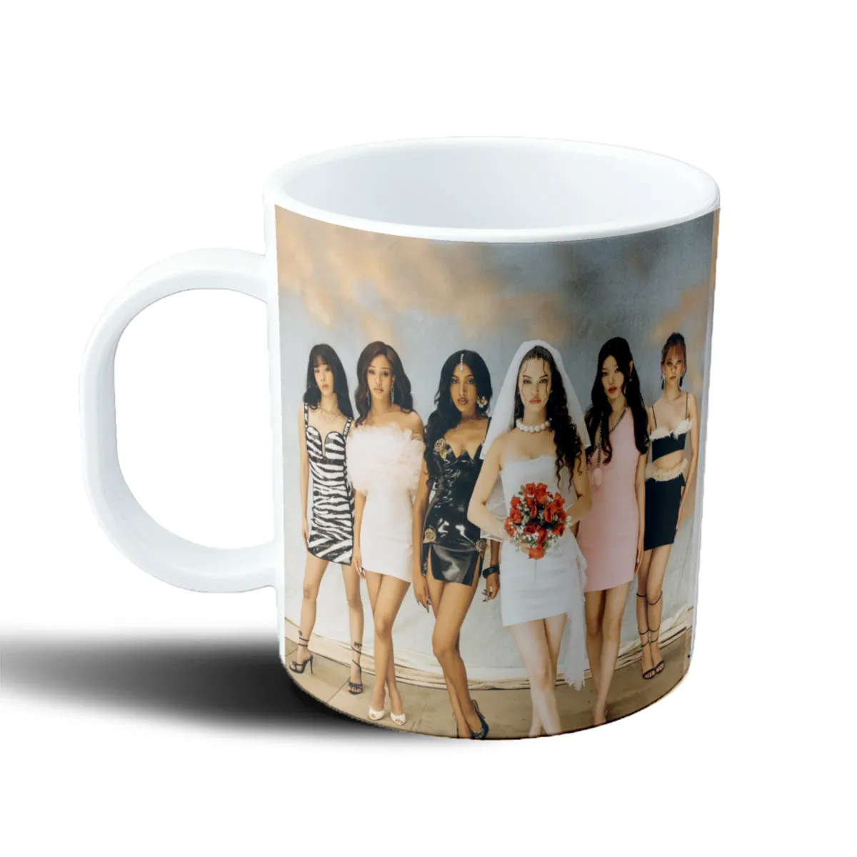 Taza de Plástico Katseye Grupo Foto Vestido Novia - vista 2