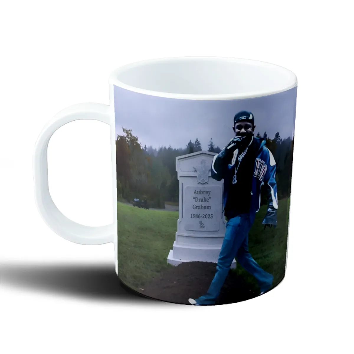 Taza de Plástico Kendrik Lamar Drake Lápida Meme - vista 2