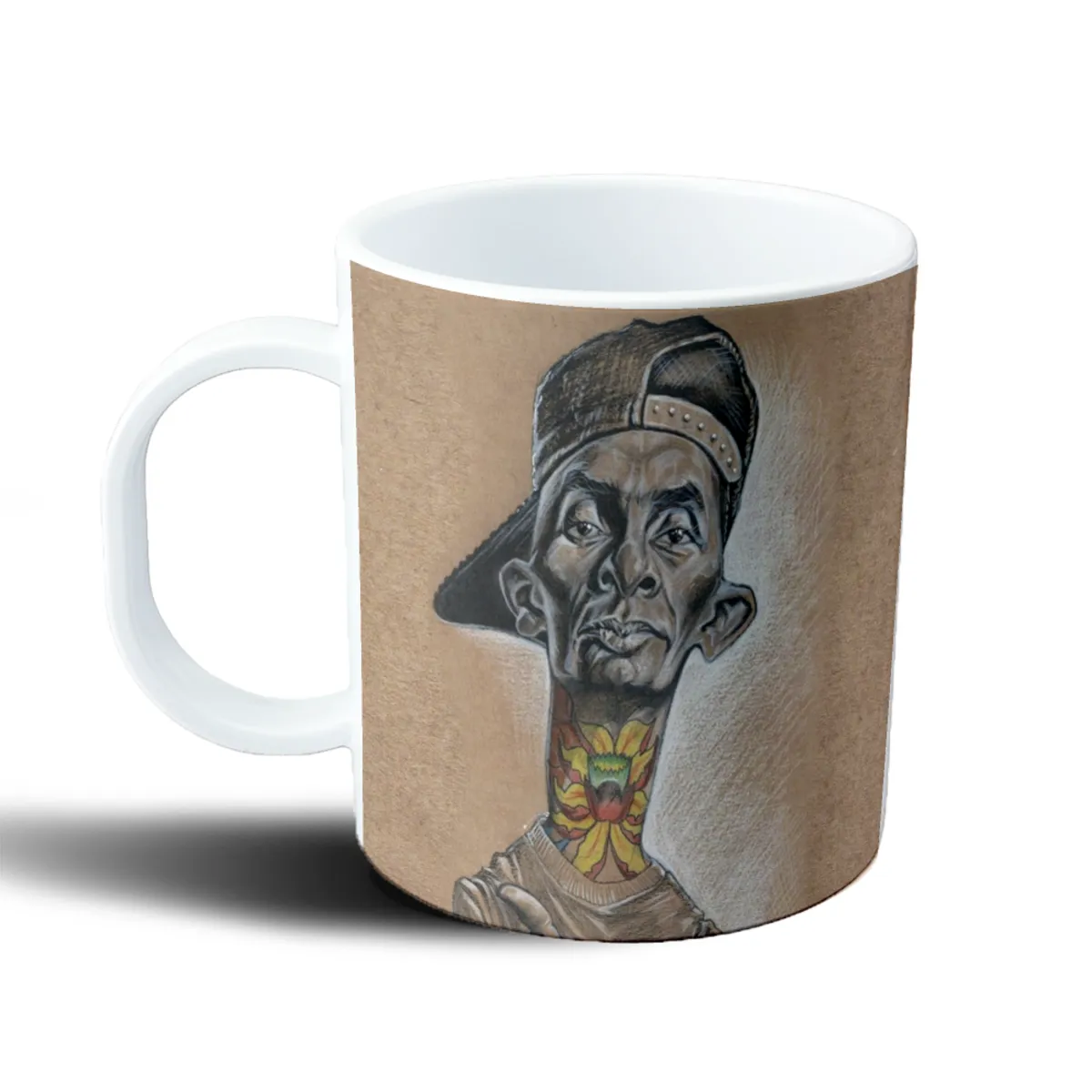 Taza de Plástico Ke Personajes Caricatura con Gorra y Tatuaje - vista 2