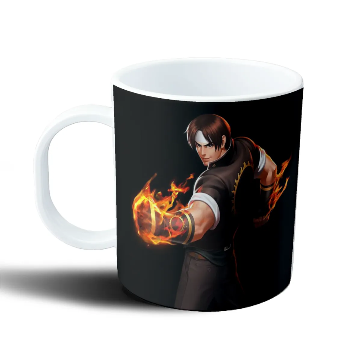 Taza de Plástico King of Fighters Kyo Kusanagi en llamas - vista 2