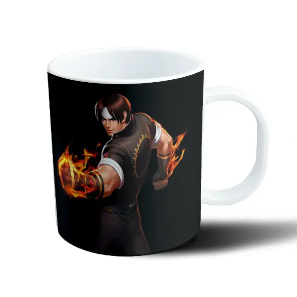 Taza de Plástico King of Fighters Kyo Kusanagi en llamas
