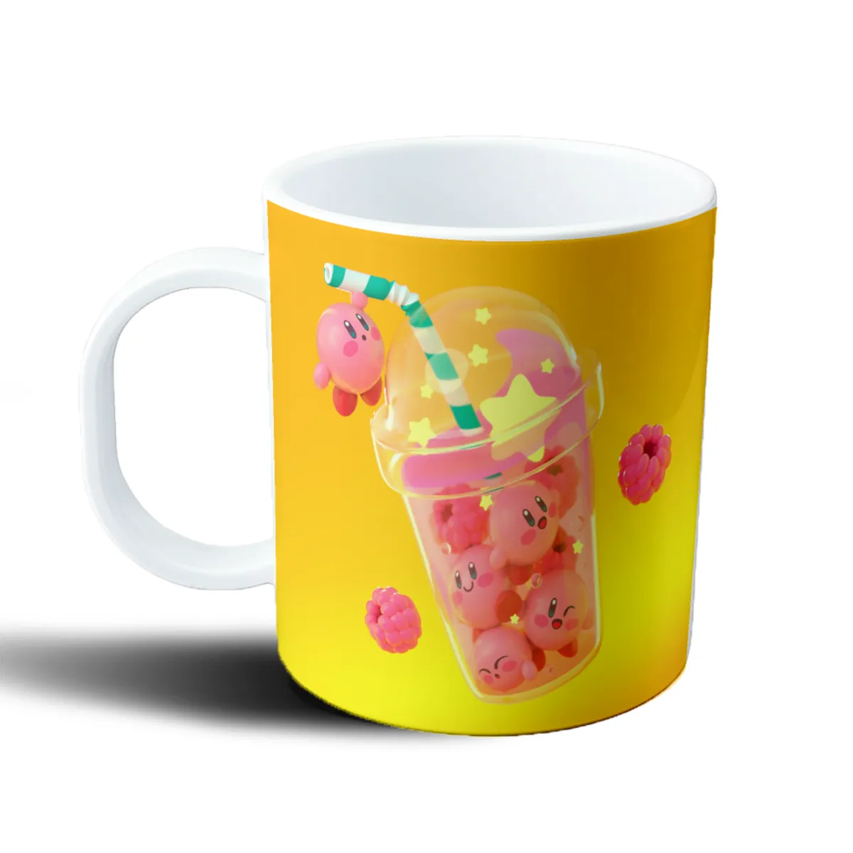 Taza de Plástico Kirby Bubble Tea Frutilla - vista 2