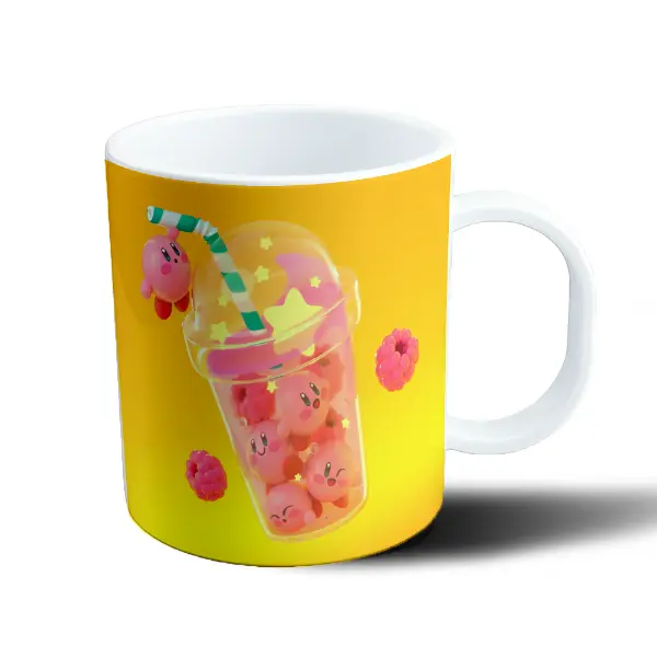 Taza de Plástico Kirby Bubble Tea Frutilla