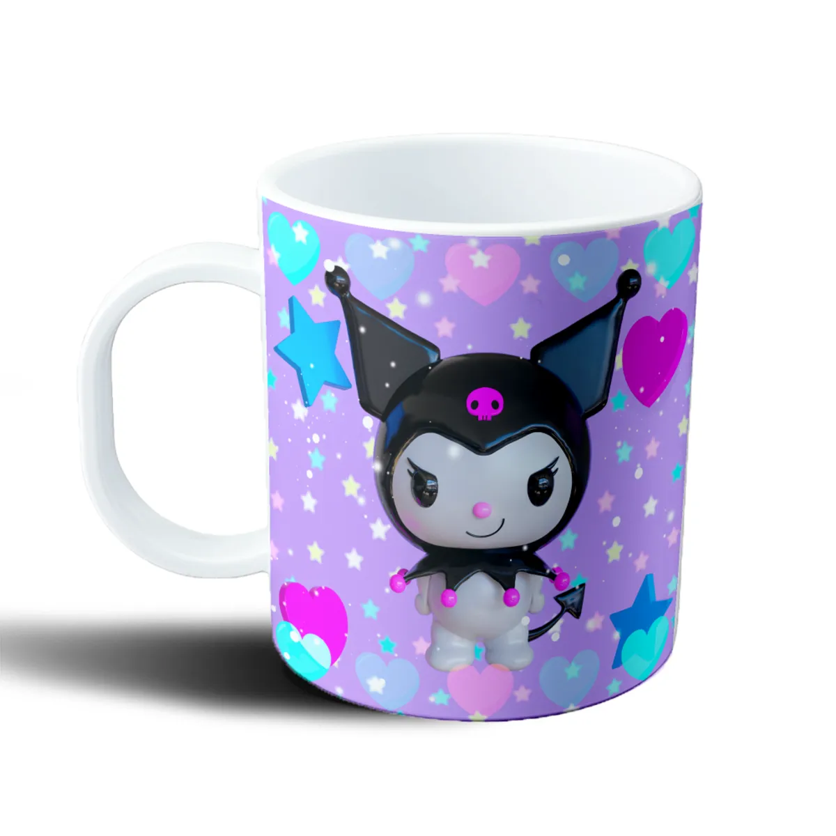 Taza de Plástico Kuromi Sanrio Estilo Kawaii Morado - vista 2