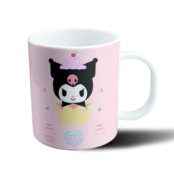 Taza de Plástico Kuromi Helado Cono Sanrio
