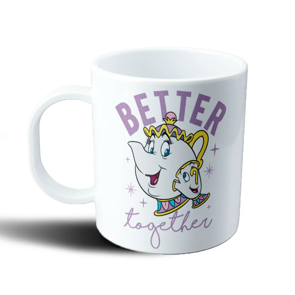 Taza de Plástico La Bella y La Bestia Madame Samovar y Chip Better Together - vista 2