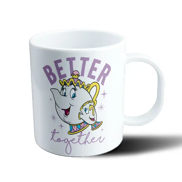 Taza de Plástico La Bella y La Bestia Madame Samovar y Chip Better Together