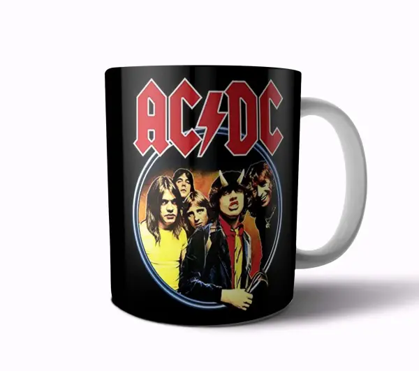 Taza de Cerámica AC/DC Banda Retrato Circular