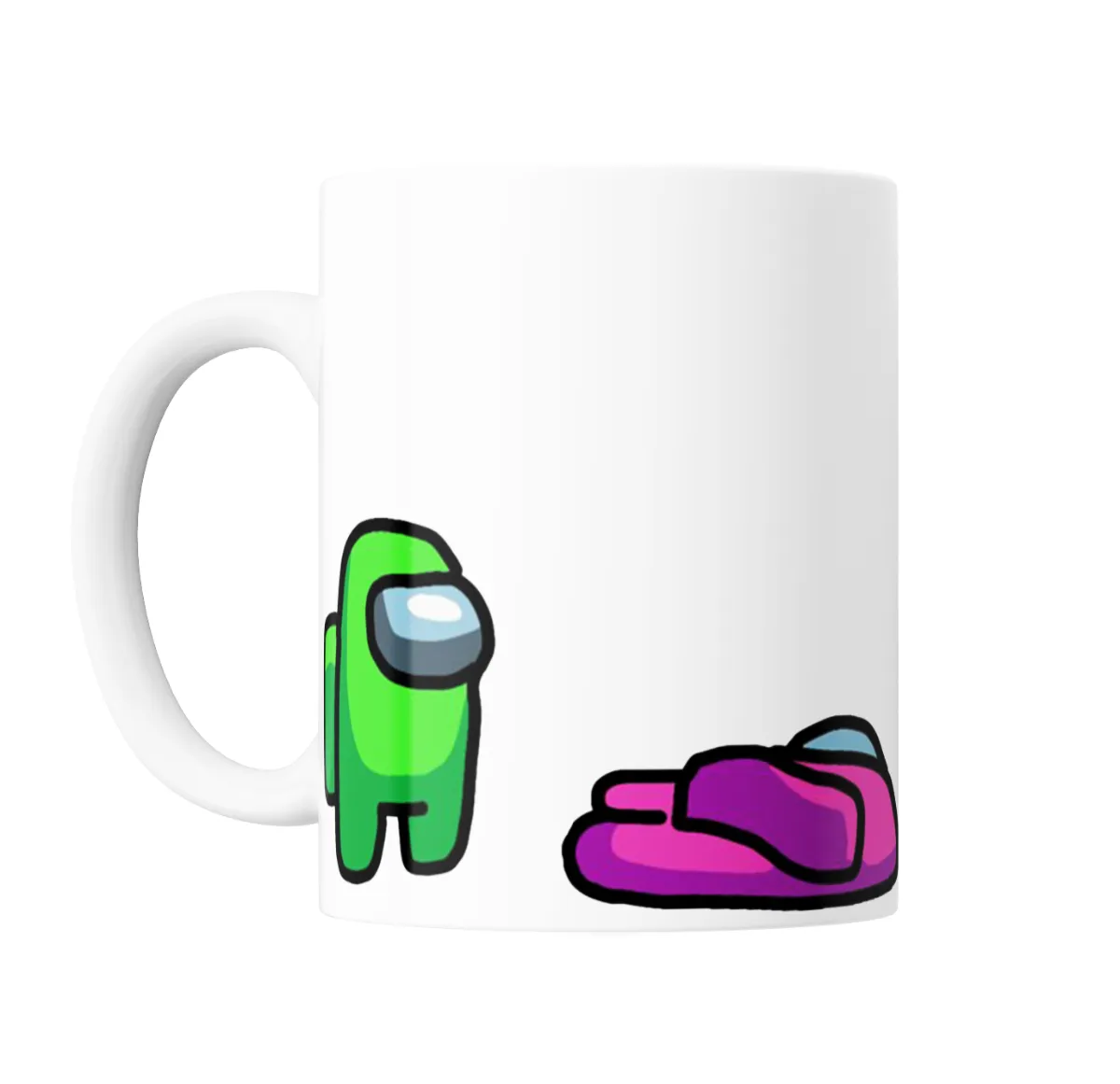 Taza de Cerámica Among Us Personajes Verde y Morado - vista 2