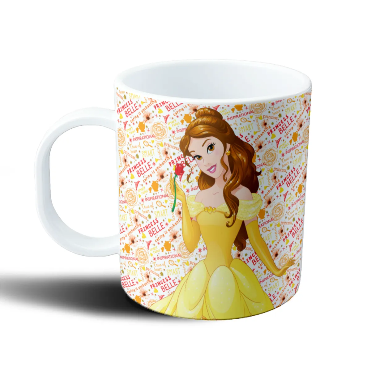 Taza de Plástico La Bella y La Bestia Princesa Bella con Rosa - vista 2