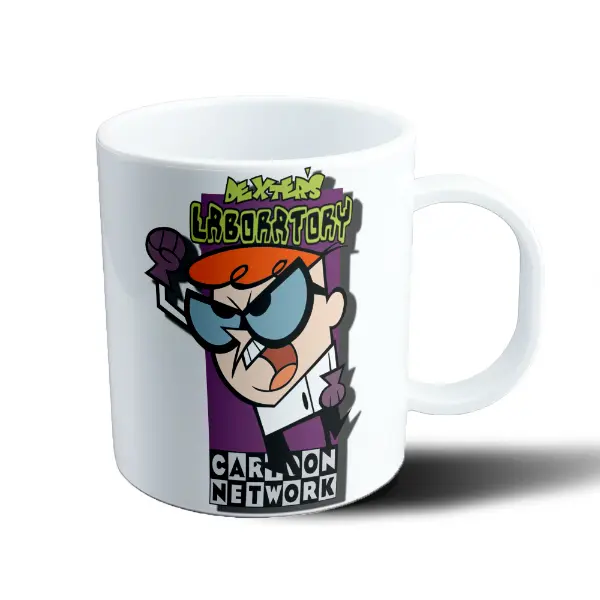 Taza de Plástico Laboratorio de Dexter Dexter Enojado