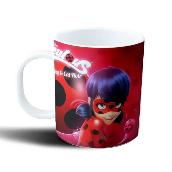 Taza de Plástico Miraculous Ladybug y Cat Noir
