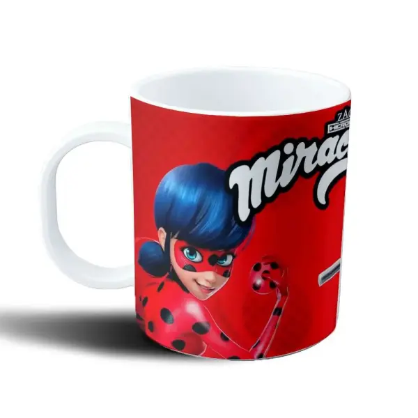 Taza de Plástico Miraculous Ladybug Heroína Roja
