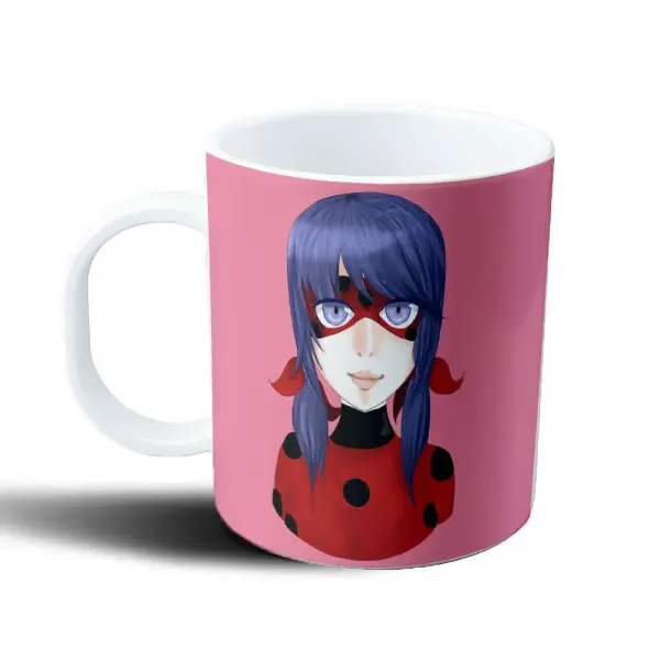 Taza de Plástico Ladybug Marinette con Antifaz