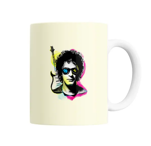 Taza de Cerámica Cerati Pop Art con Guitarra