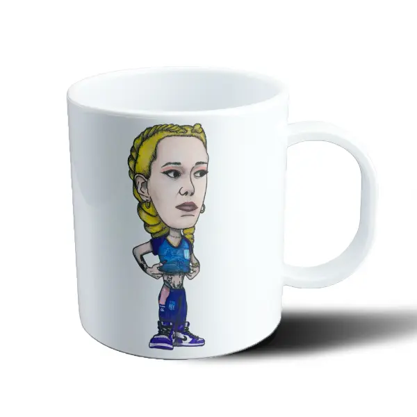 Taza de Plástico La Joaqui Caricatura con Camiseta Argentina