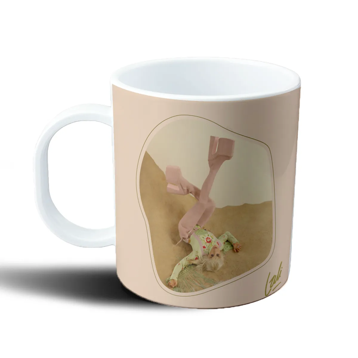 Taza de Plástico Lali Arena Flores - vista 2