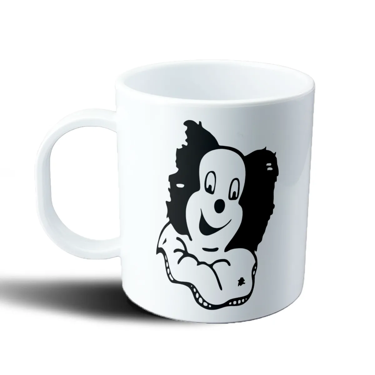 Taza de Plástico Lali Esposito Payaso Fanático Blanco y Negro - vista 2