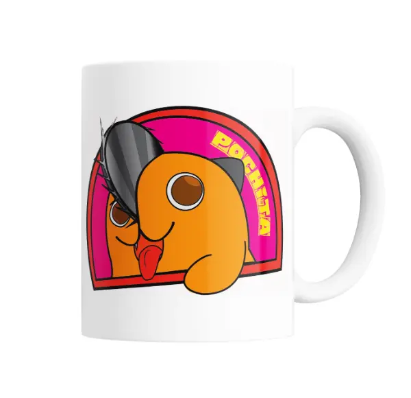 Taza de Cerámica Chainsaw Man Pochita Lentes