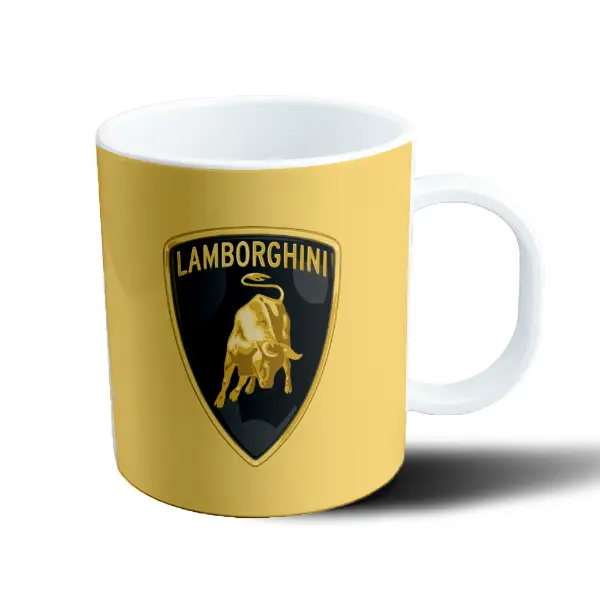 Taza de Plástico Lamborghini Logo Toro Dorado