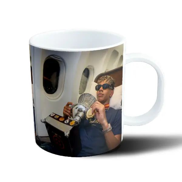 Taza de Plástico Lamine Yamal Avión Copa del Rey