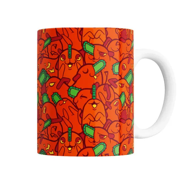 Taza de Cerámica Chainsaw Man Pochita Patrón