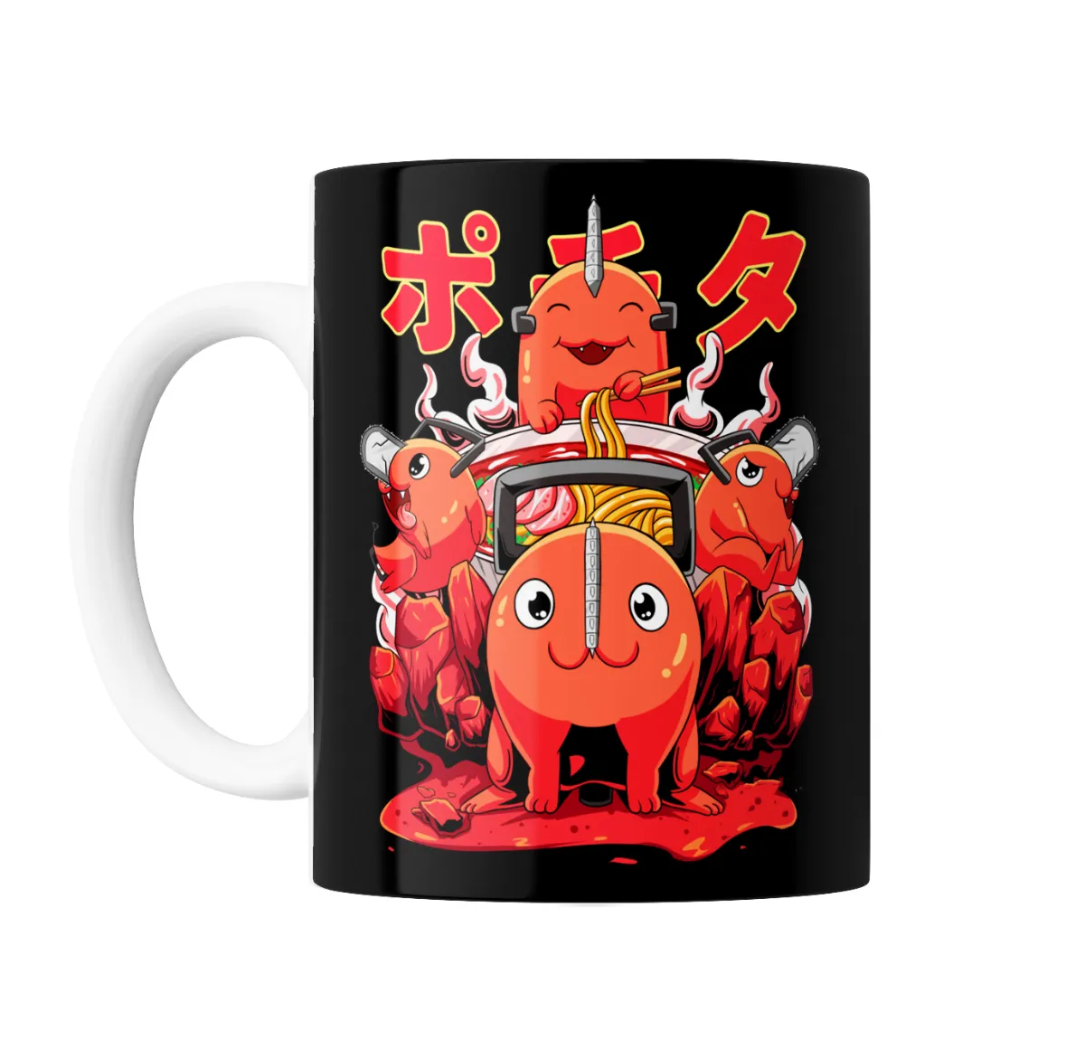 Taza de Cerámica Chainsaw Man Pochita Ramen - vista 2