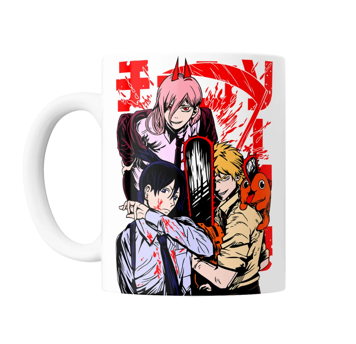 Taza de Cerámica Chainsaw Man Makima Denji Power Pochita - vista 2