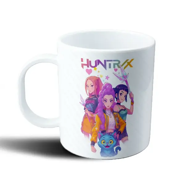 Taza de Plástico Las Guerreras K-Pop Huntrix Rumi Mira Zoey con Bobi