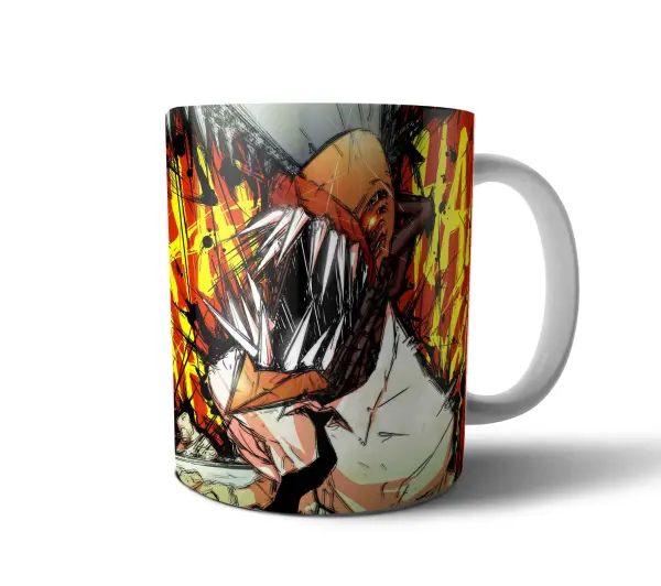 Taza de Cerámica Chainsaw Man Denji Motosierra