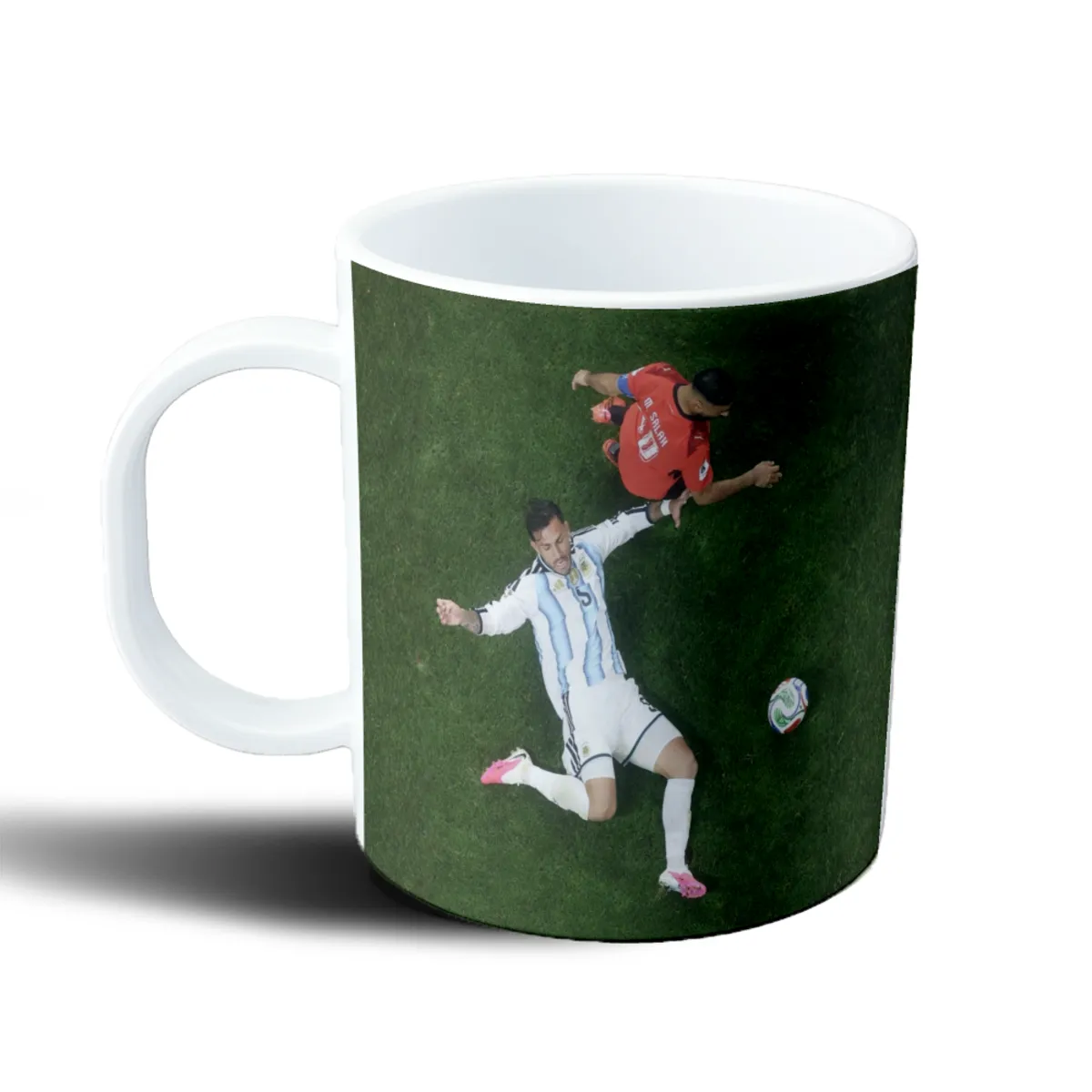 Taza de Plástico Leandro Paredes vs Salah Argentina - vista 2