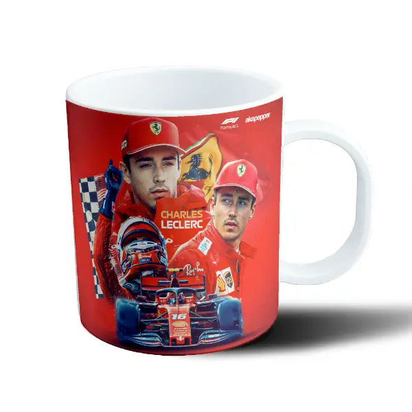 Taza de Plástico Charles Leclerc Ferrari F1 Número 16