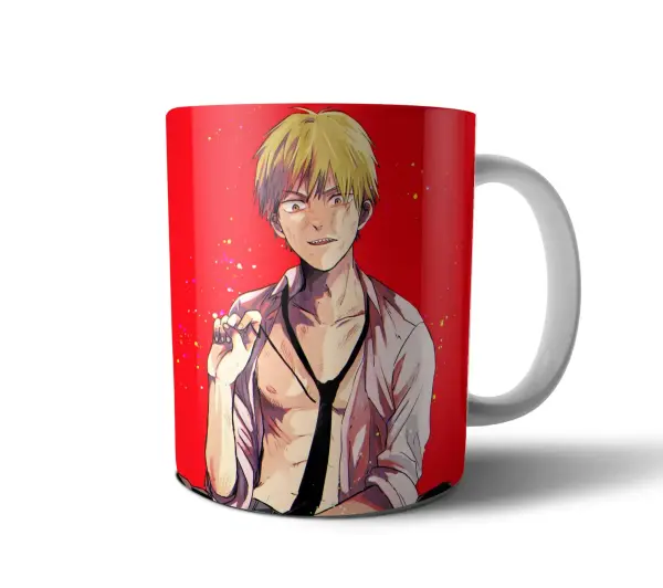 Taza de Cerámica Chainsaw Man Denji Sonrisa