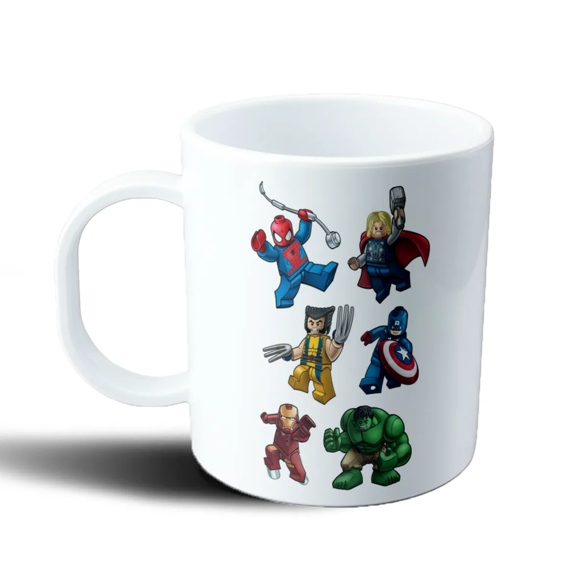 Taza de Plástico Vengadores Lego: Spider-Man, Thor, Hulk, Iron Man y más - vista 2