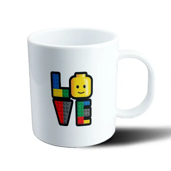 Taza de Plástico Lego Love Minifigura