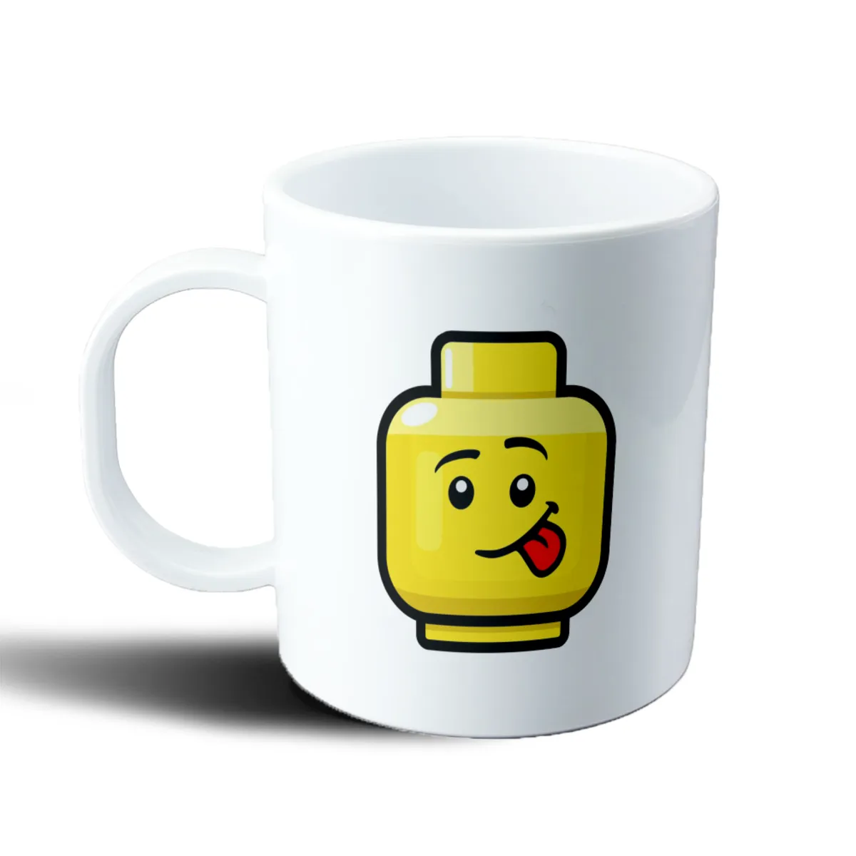 Taza de Plástico Lego Cabeza Amarilla Lengua Afuera - vista 2