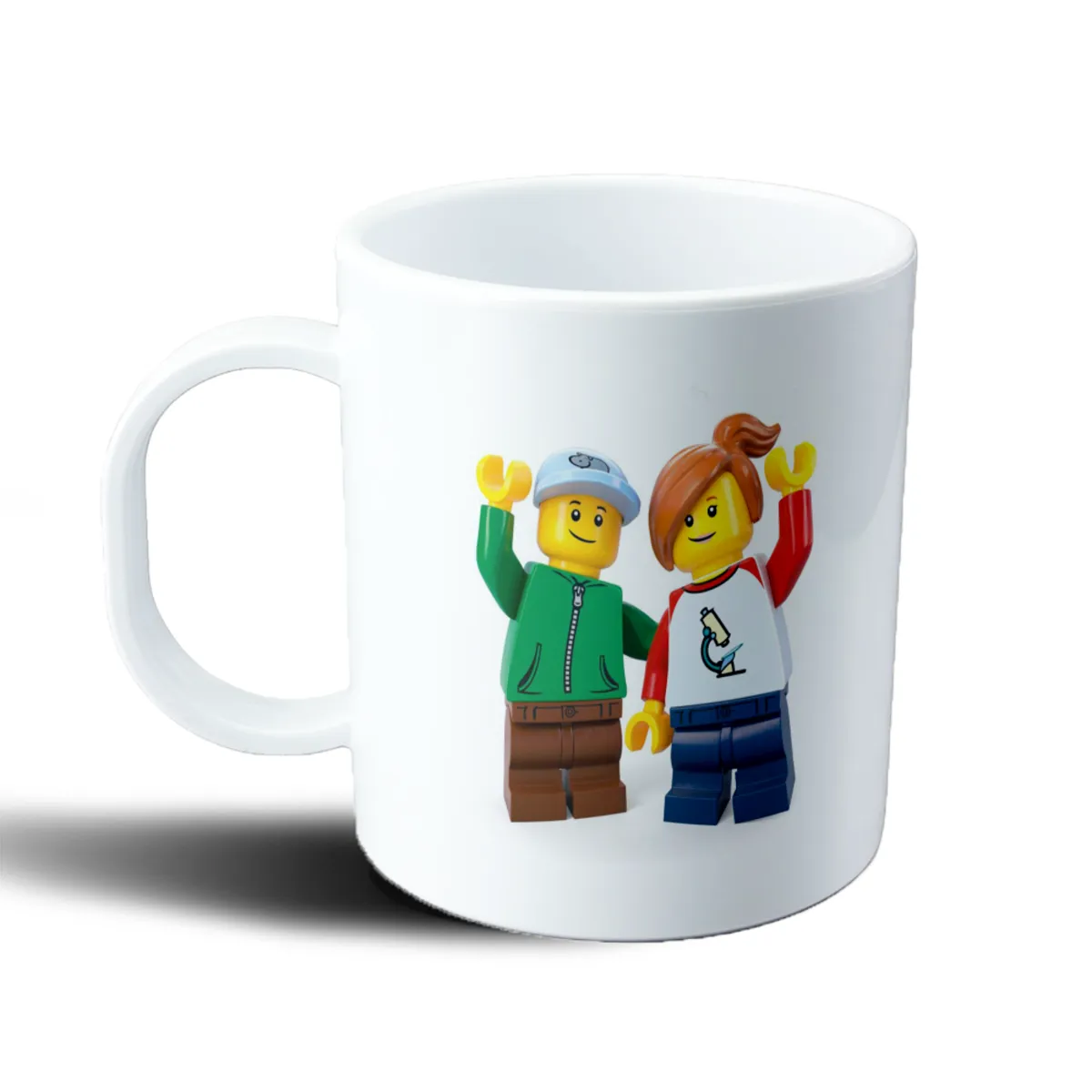 Taza de Plástico Lego Figuras Niño y Niña con Brazos Arriba - vista 2