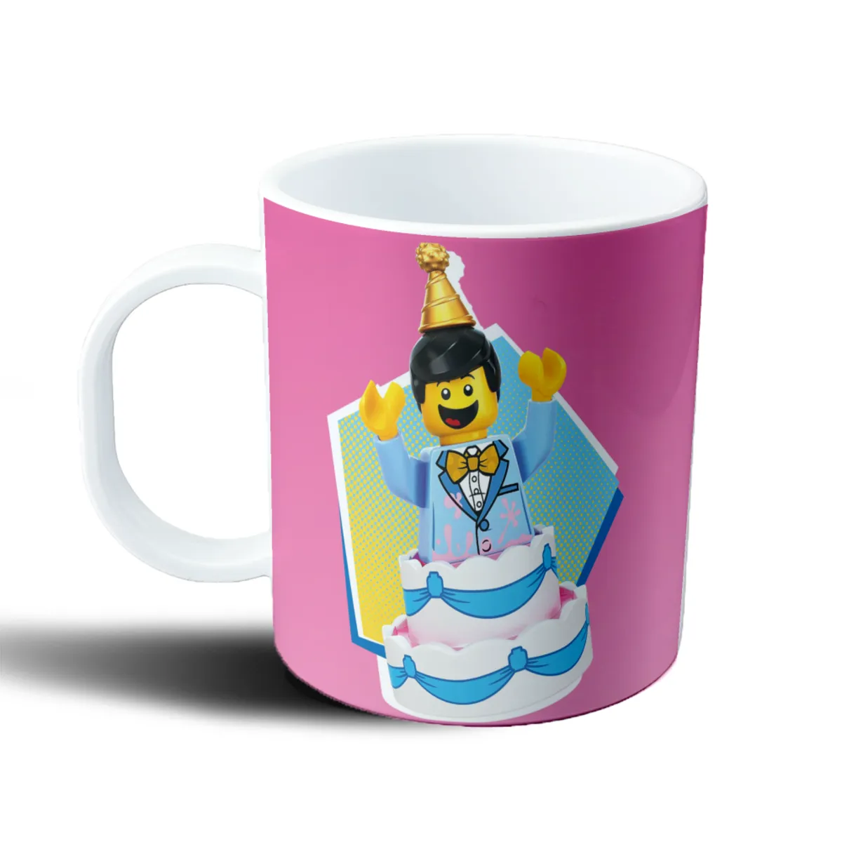 Taza de Plástico Lego Figura de Cumpleaños con Torta - vista 2