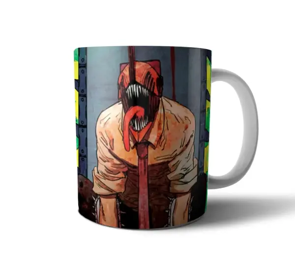 Taza de Cerámica Chainsaw Man Denji Hombre Motosierra