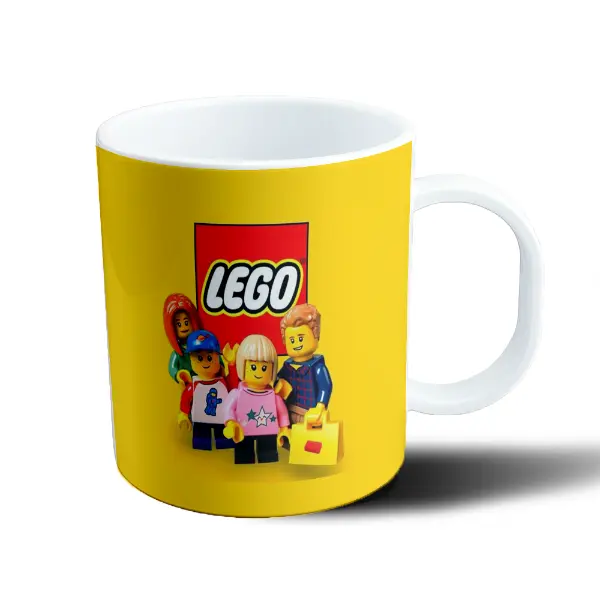 Taza de Plástico Lego Logo y Minifiguras