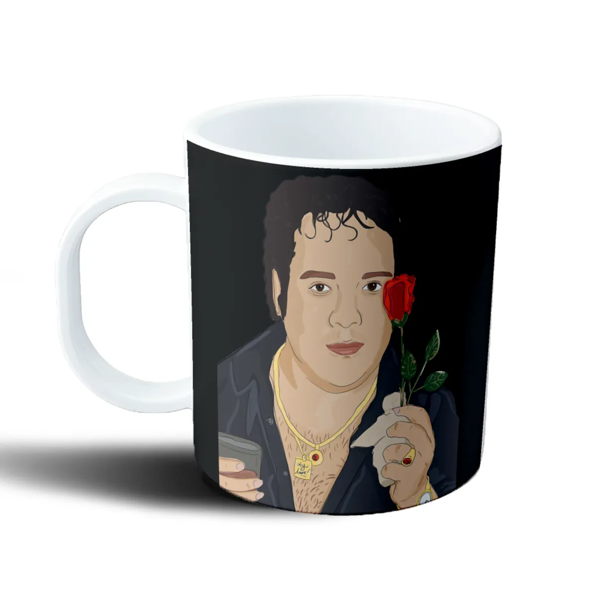 Taza de Plástico Leo Mattioli Rosa y Cadena Dorada - vista 2