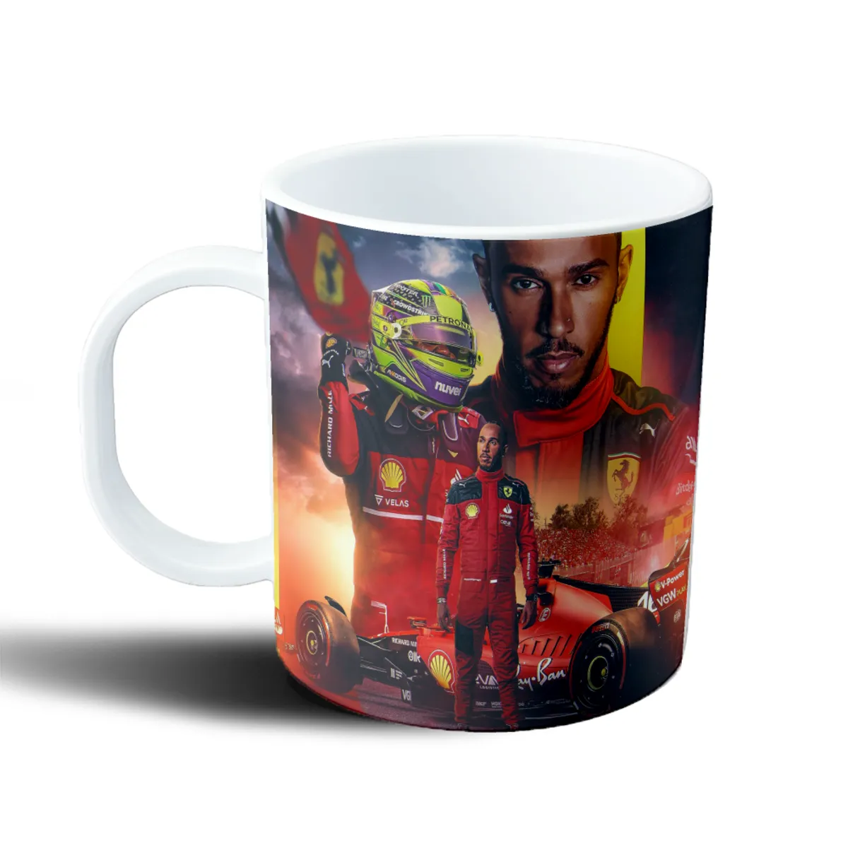 Taza de Plástico Lewis Hamilton Ferrari - vista 2