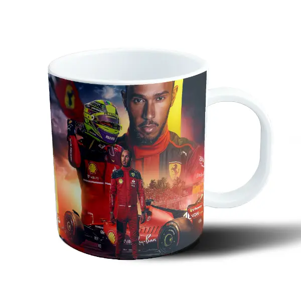 Taza de Plástico Lewis Hamilton Ferrari