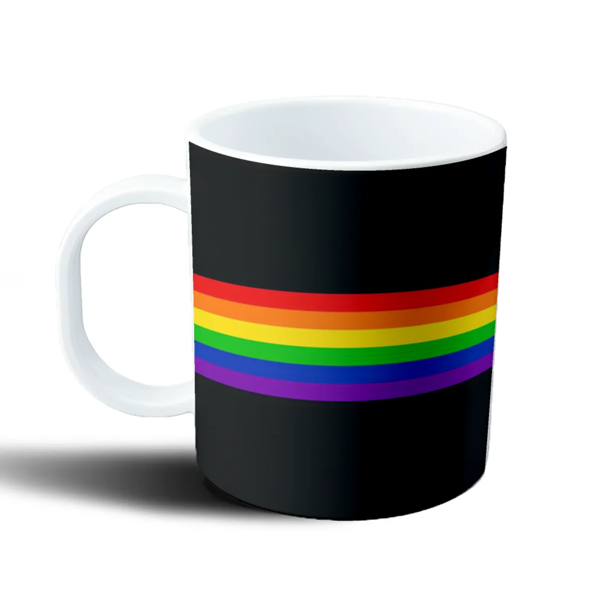 Taza de Plástico Bandera LGBT Arcoíris Franja - vista 2