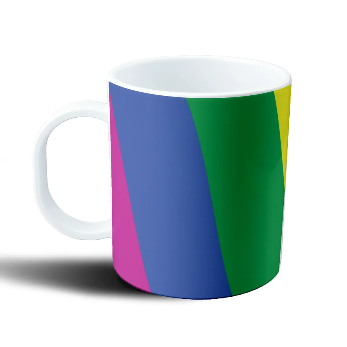 Taza de Plástico Diseño LGBT Franjas de Colores - vista 2