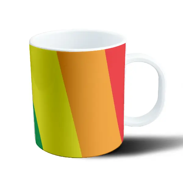 Taza de Plástico Diseño LGBT Franjas de Colores