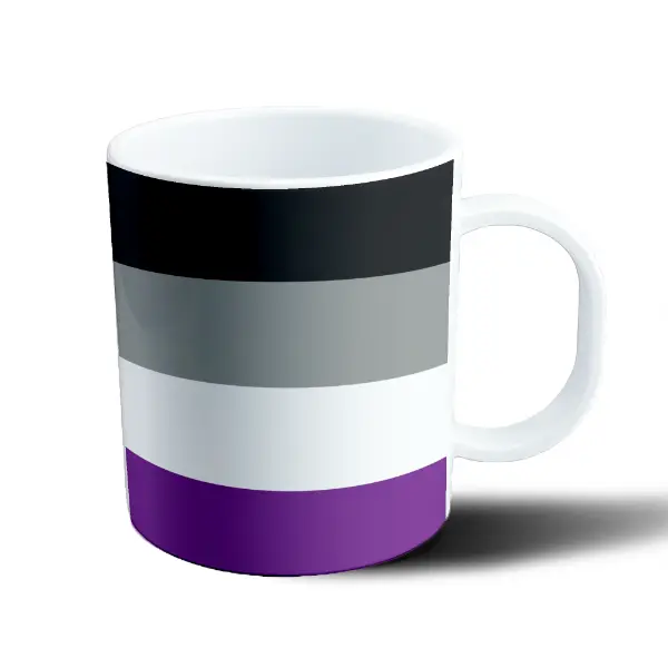 Taza de Plástico Bandera Asexual