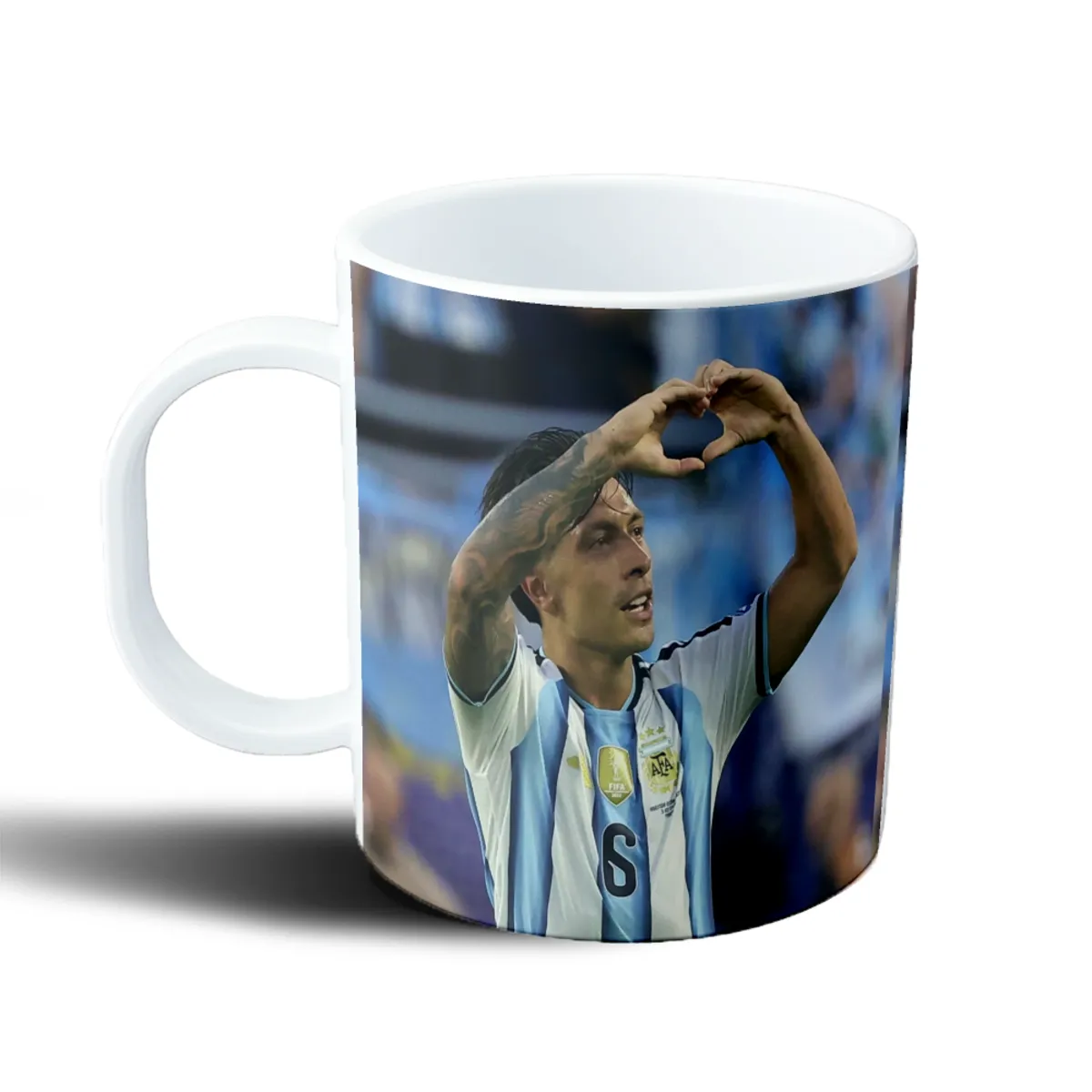 Taza de Plástico Lisandro Martínez Selección Argentina Corazón - vista 2