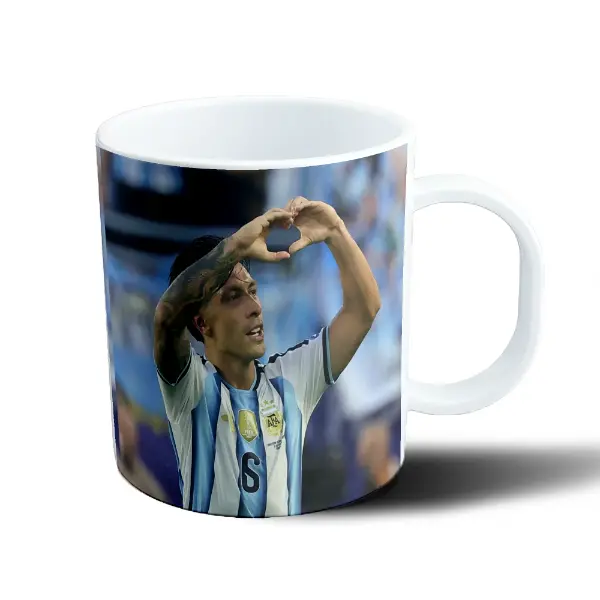 Taza de Plástico Lisandro Martínez Selección Argentina Corazón